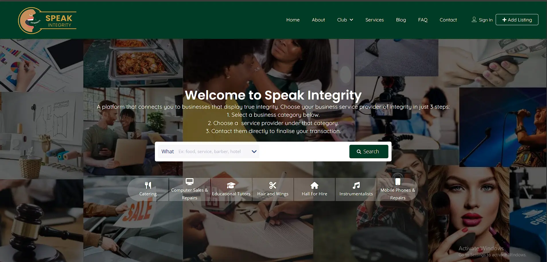 Speak Integrity – Business Directory & Trust Platform