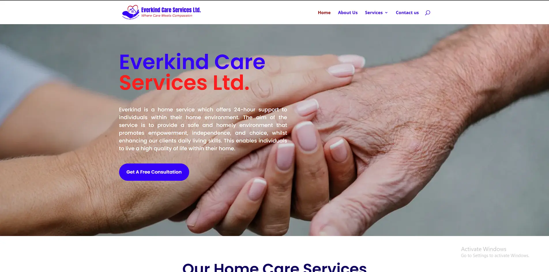 Ever Kind Health Care – Healthcare & Home Care Services Website